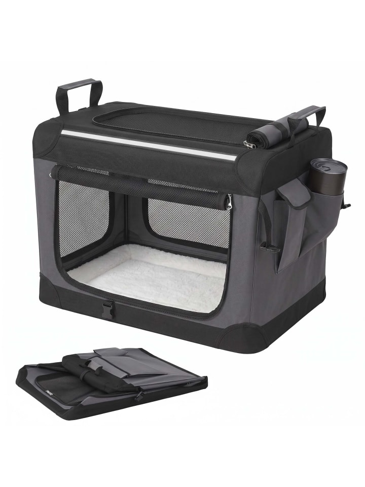 Tiertransporttasche Bax in Schwarz - (B)60 x (H)42 x (T)42 cm