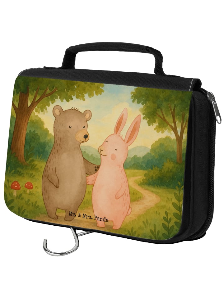 Kosmetiktasche Bär und Hase Umarmen Design ohne... in Weiß