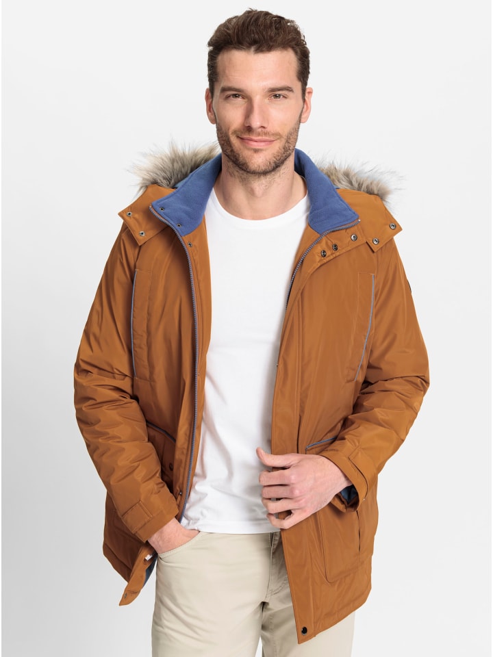 Longjacke in cognac
