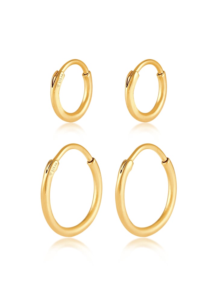 Ohrringe 925 Sterling Silber in Gold