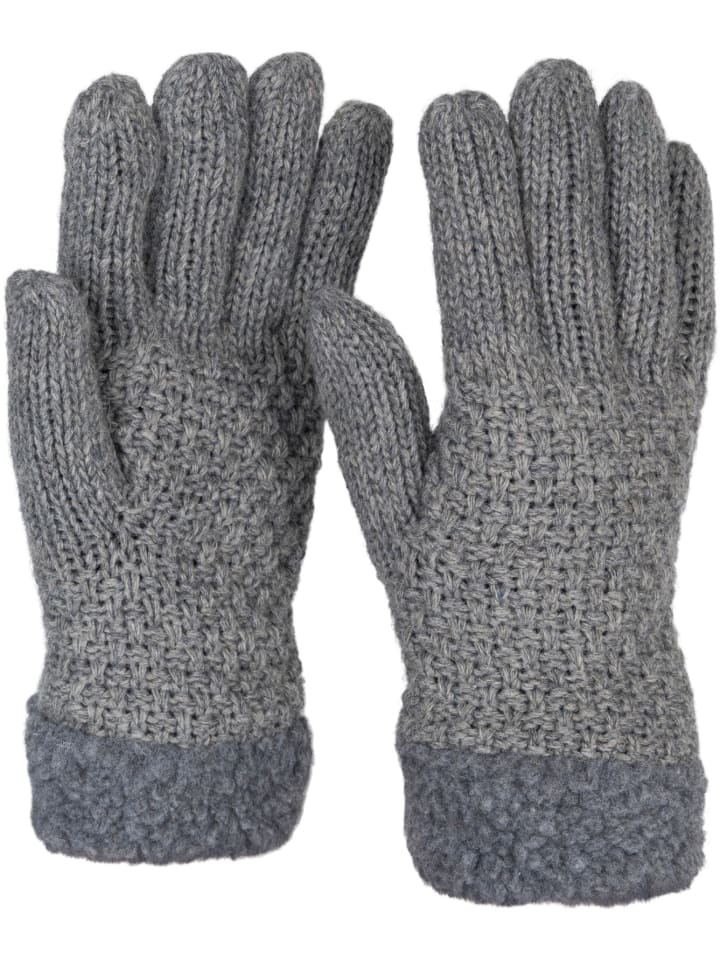 Strickhandschuhe in Grau