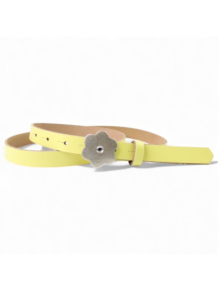 Ledergürtel in Lemon