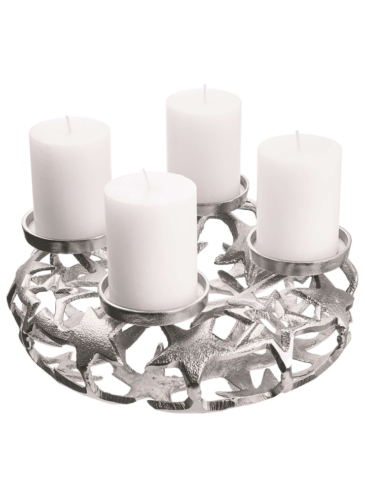 Butlers Adventskranz ADVENT in Silber