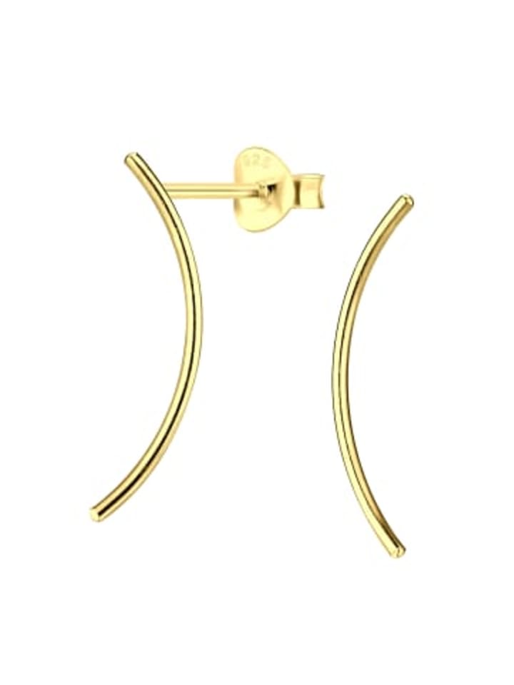 Ohrstecker STAB gebogen in Gold aus 925 Sterling Silber, 2-tlg.