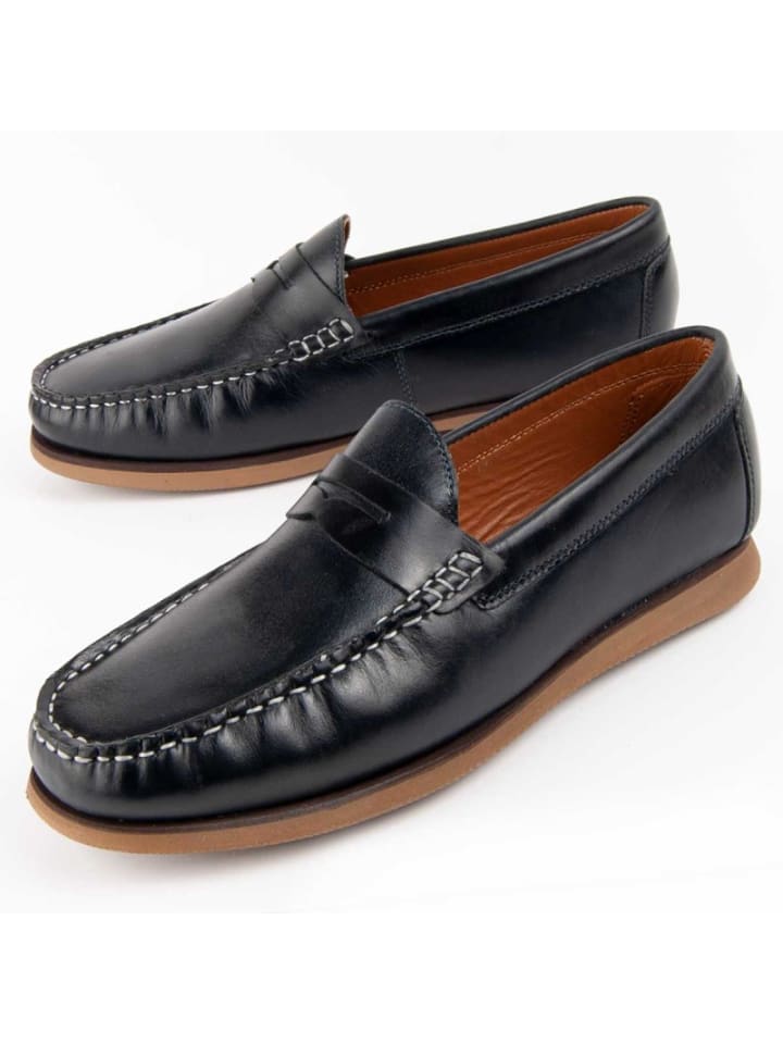 Mokassins Weiße Schuhe Mocca7 in Blau