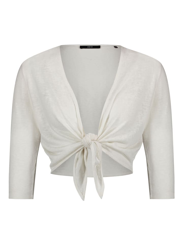 Bolero-Jacke mit 3/4 Arm in Eggnog