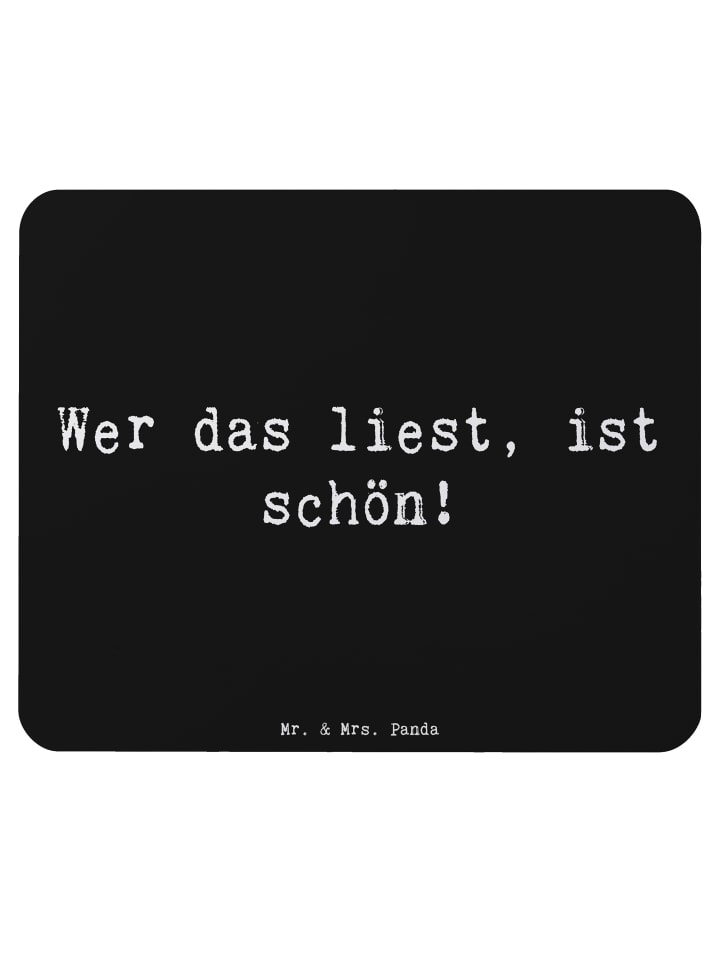 Mouse Pad Spruch Freude Schön mit Spruch in Schwarz