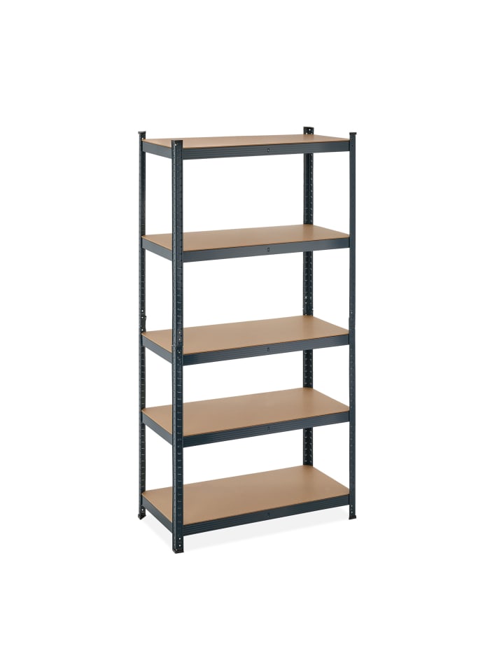 Schwerlastregal in Anthrazit- (B)90 x (H)180 x (T)45 cm