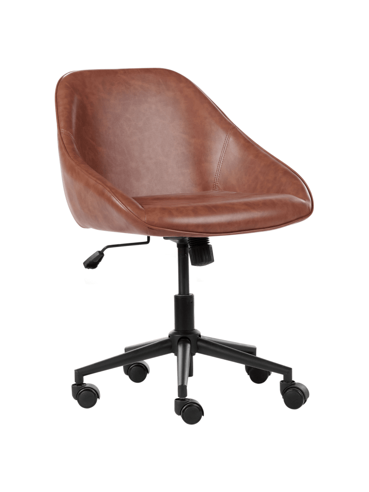 Bürostuhl BARDSDALE in Braun/Schwarz - (W) 60 x (H) 77 x (L) 60 cm