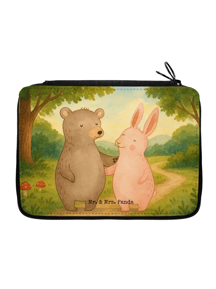 Federtasche Bär und Hase Umarmen Design ohne Sp... in Weiß