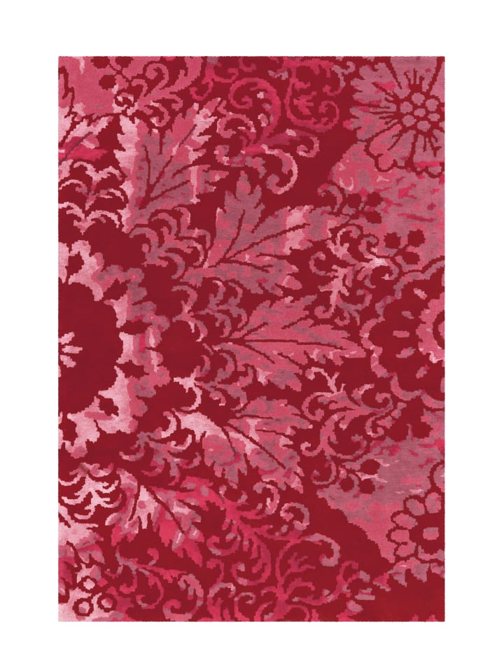 Wohnzimmer Teppich – Kurzflorteppich Satin 8061 in rot - rechteckig