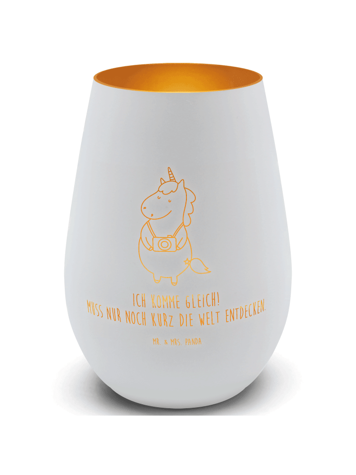 Ambiente Licht Einhorn Fotograf mit Spruch in Weiß