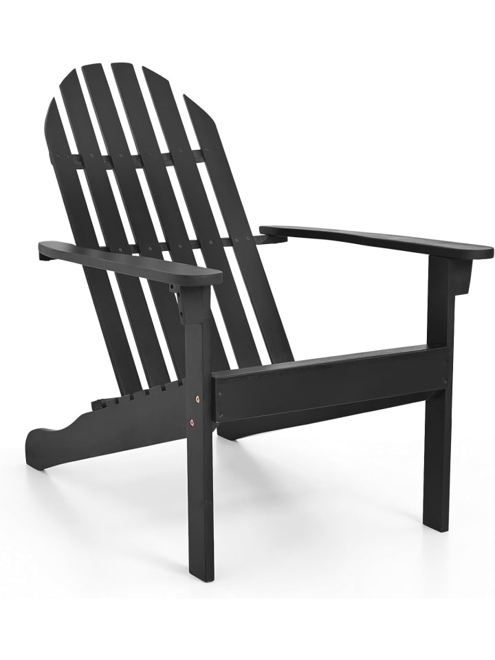 Adirondack Stuhl Holz in Schwarz