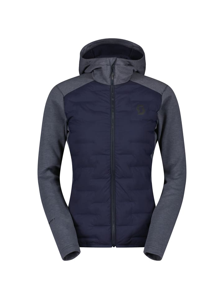 W DEFINEDWARM HYBRID HOODY in Blau