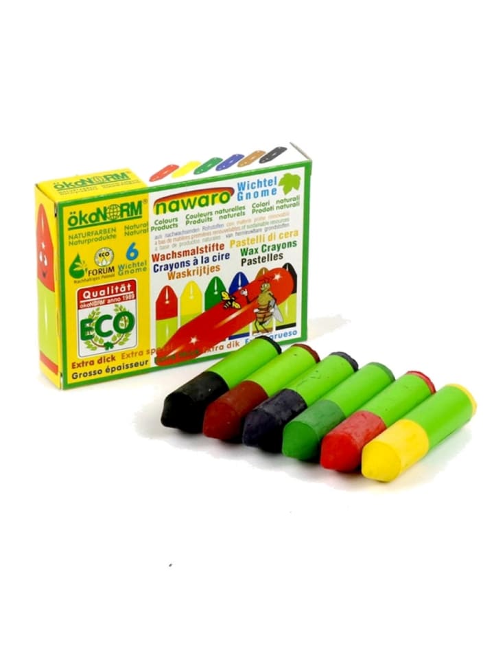 ökoNorm Wachs-Wichtel/Gnome nawaro, Kartonetui - 6 Farben