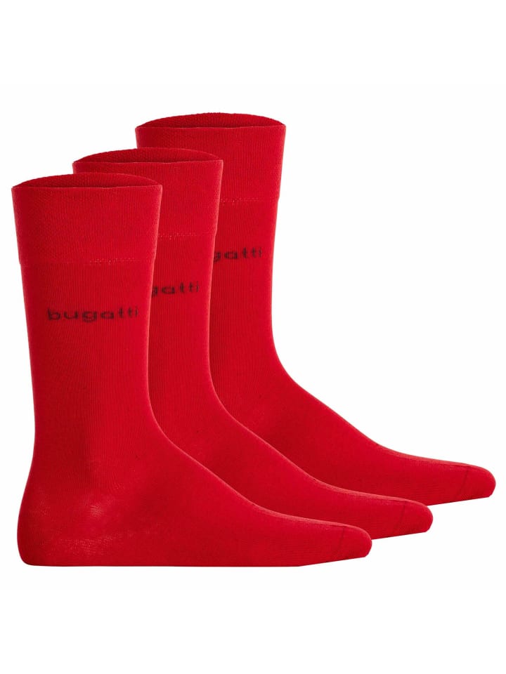 Socken 3er Pack in Rot
