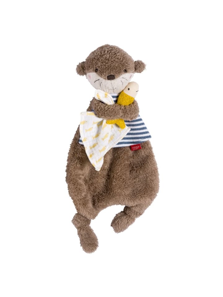 Schmusetuch / Schnuffeltuch - Otter in braun,bunt