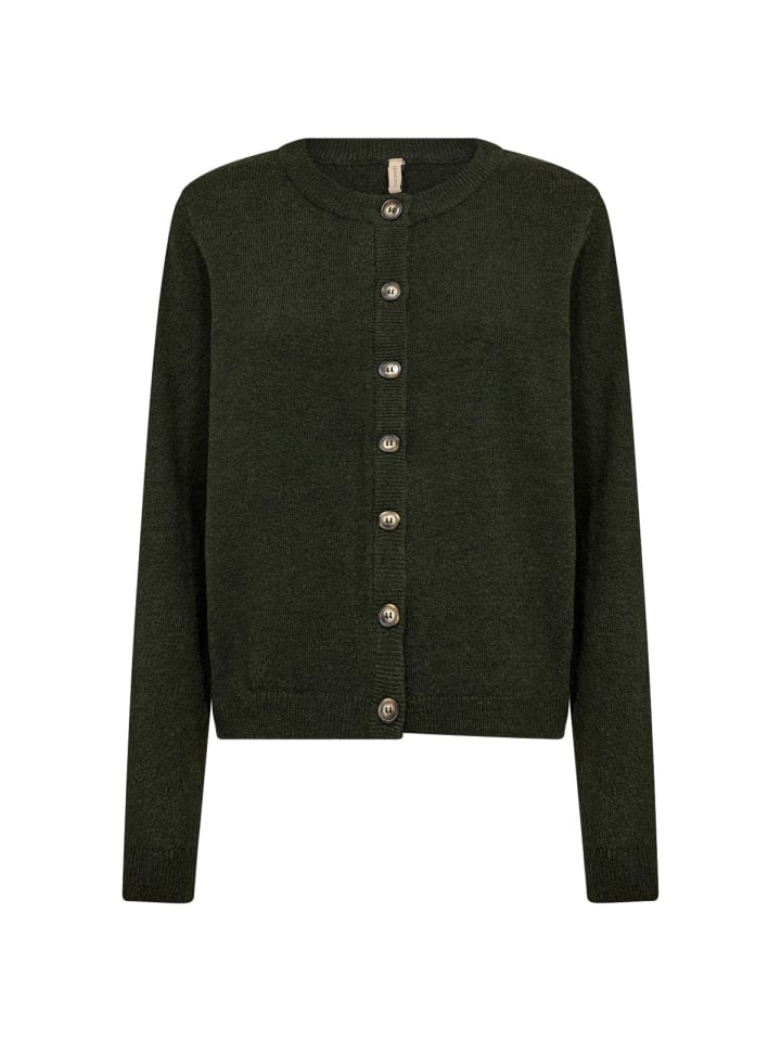 SC-ORLEAN 2 Cardigan mit Rundhalsausschnitt in Forest Night Melange