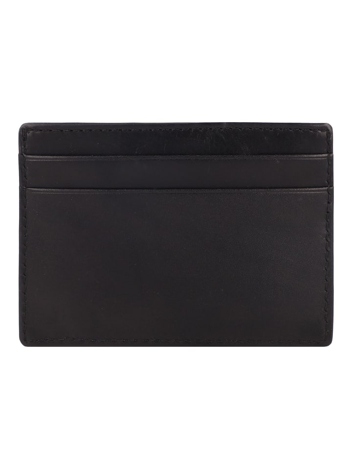 Cambridge Kreditkartenetui Leder 10 cm schwarz