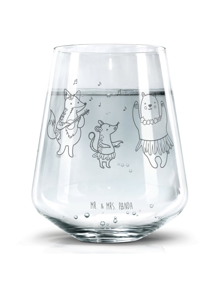 Wasserglas Waldtiere Aloha ohne Spruch in Transparent
