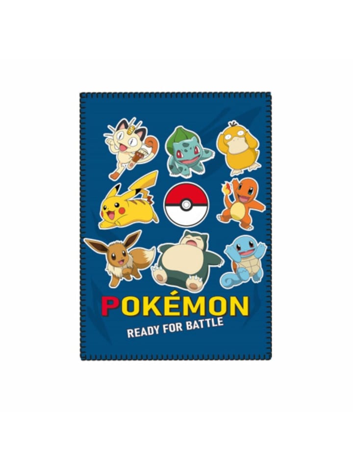 Pokemon Kuscheldecke für Kinder – Fleecedecke in 140 x 100 cm in Blau