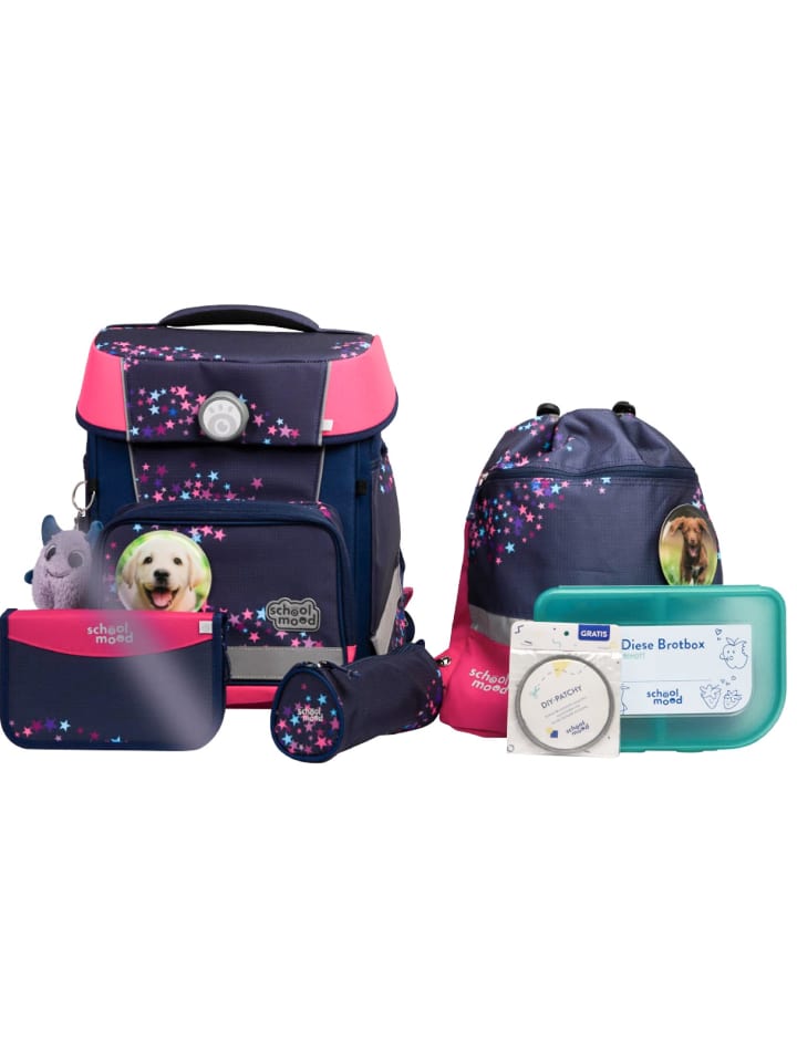 School Mood Champion Pro Leni (Hund), 7-tlg. Schulranzenset
