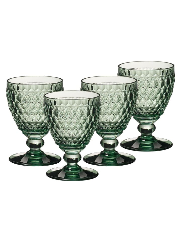 4er Set Weißweingläser Boston Coloured in Grün 230 ml