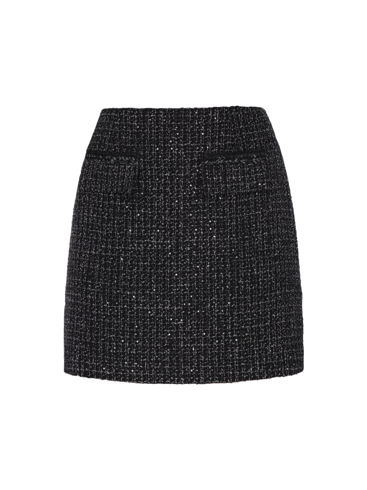 Women Skirt in black silver