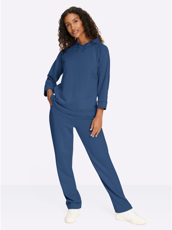 Sweat-Hosenanzug in jeansblau