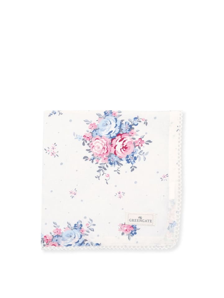 Stoffserviette mit Spitze Emely in weiss