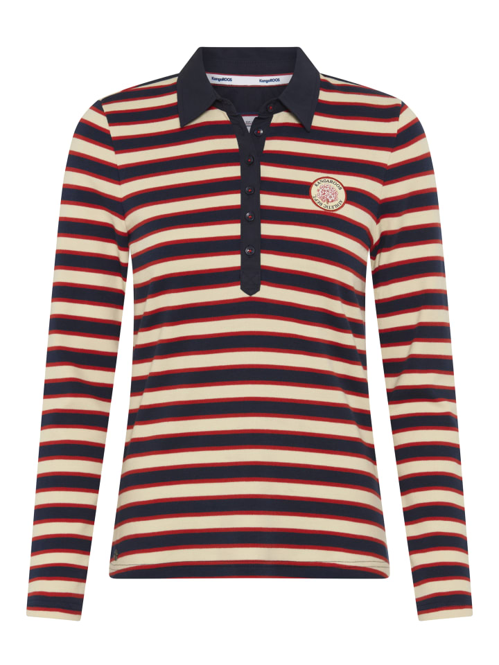 Poloshirt in marine gestreift