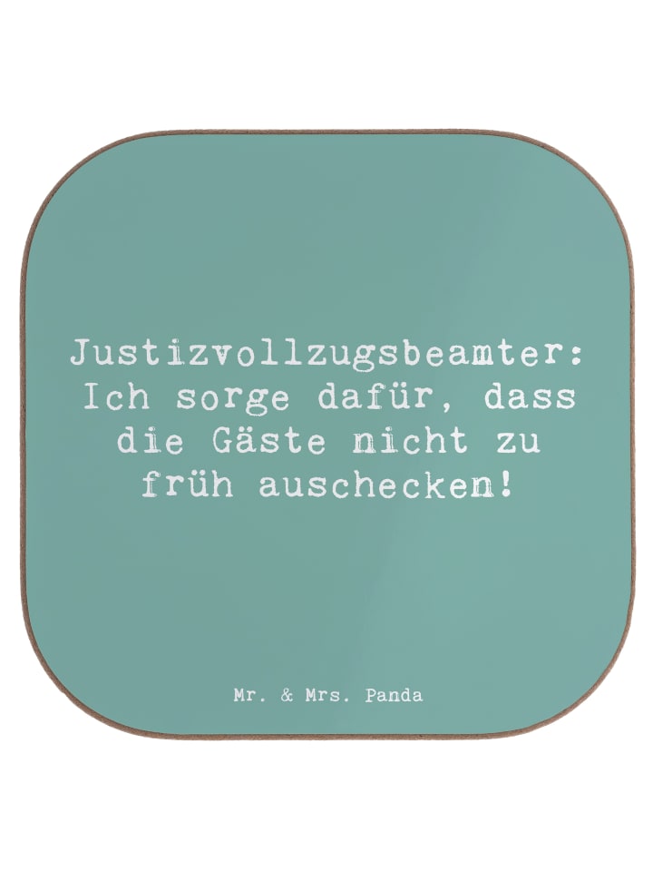 Getränke-Untersetzer Spruch Justizvollzugsbeamt... in Meeresbrise
