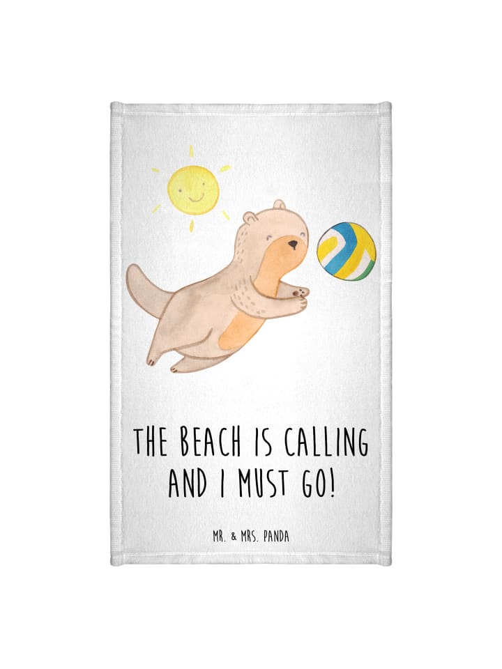Handtuch Sommer Meer Strand mit Spruch in Weiß