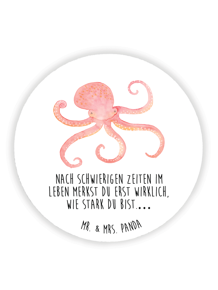 pinnwand magnet Tintenfisch mit Spruch in Weiß