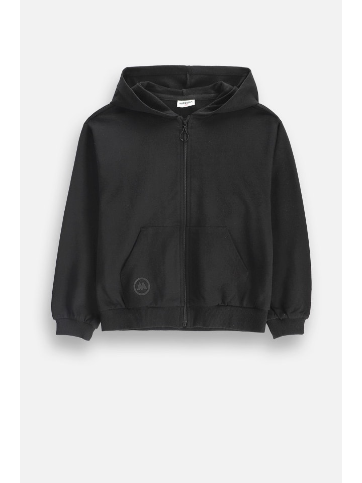 Reißverschlussjacke in schwarz