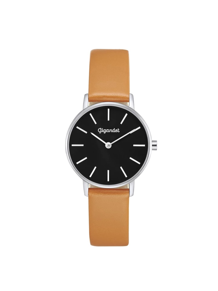 Quarzuhr "MINIMALISM" in Cognac/Silber/Schwarz