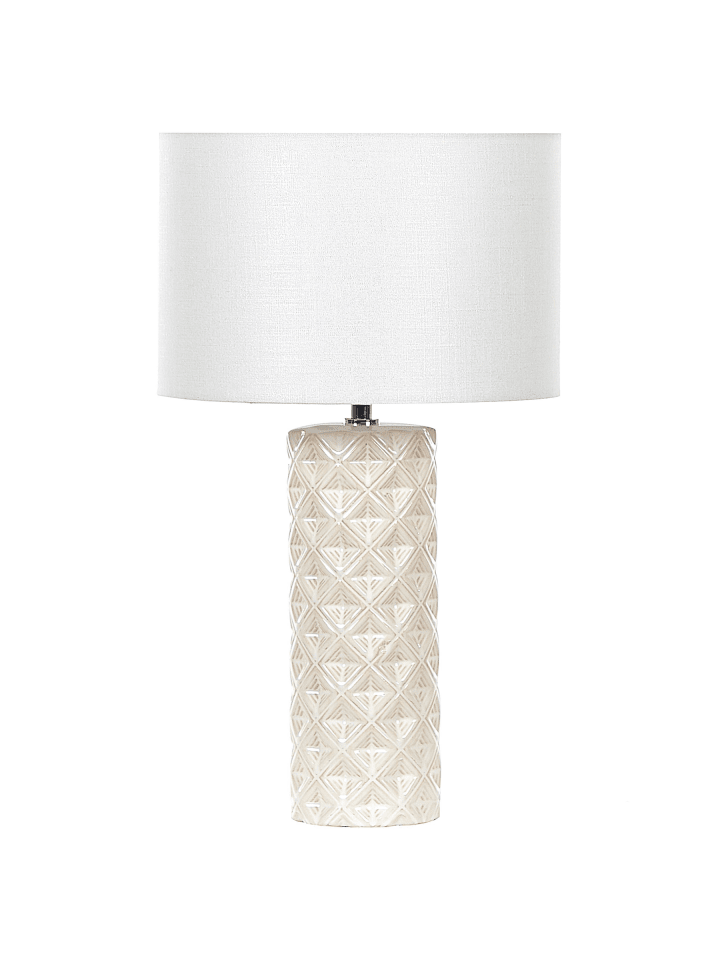 Tischleuchten BALONNE in Beige/Weiß - (W) 28 x (H) 49 x (L) 28 cm