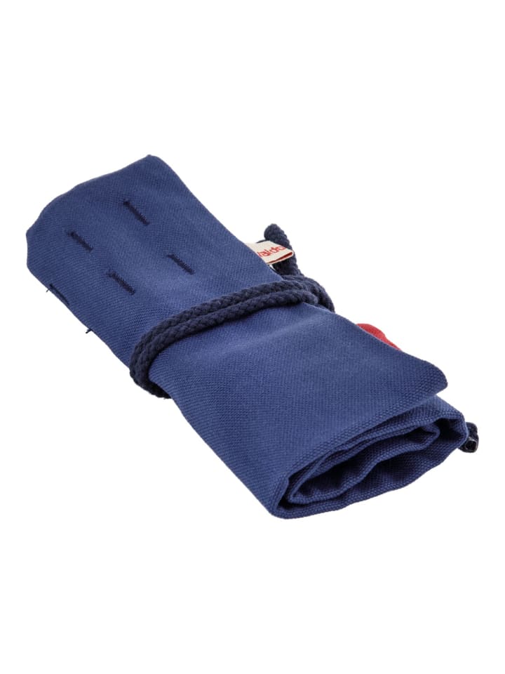 Buntstifte Rollmäppchen aus Bio-Baumwolle in blaubeere/kirsche