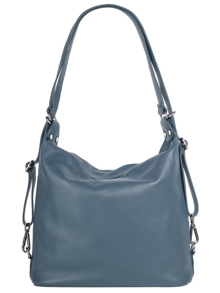 Shopper echt Leder in blau