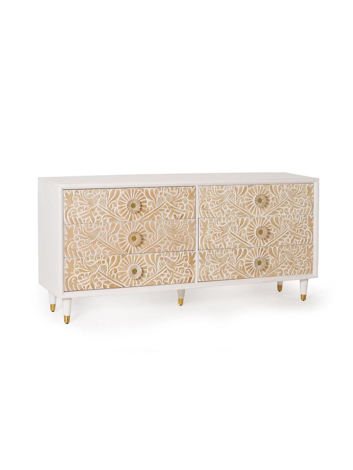 Kommode aus Mangoholz in White