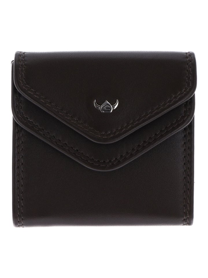 Polo Geldbörse Leder 8 cm dunkelbraun