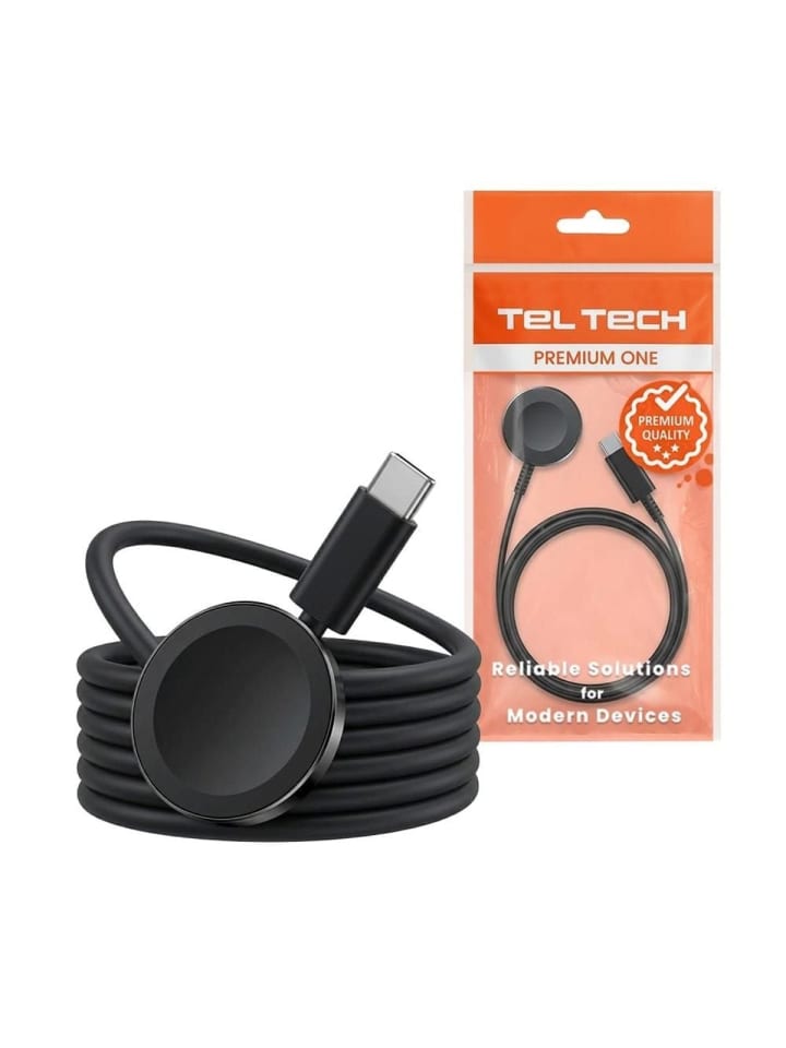 Teltech Smartwatch-Ladegerät für Samsung induktiv 2,5W USB-C schwarz