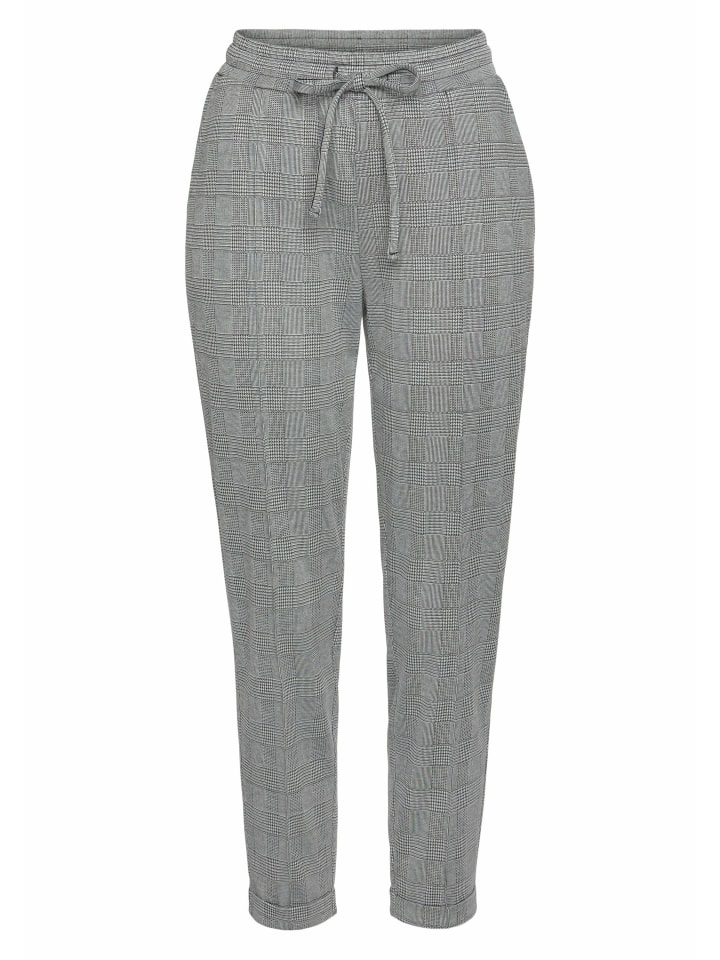 Jogger Pants in grau-schwarz-kariert
