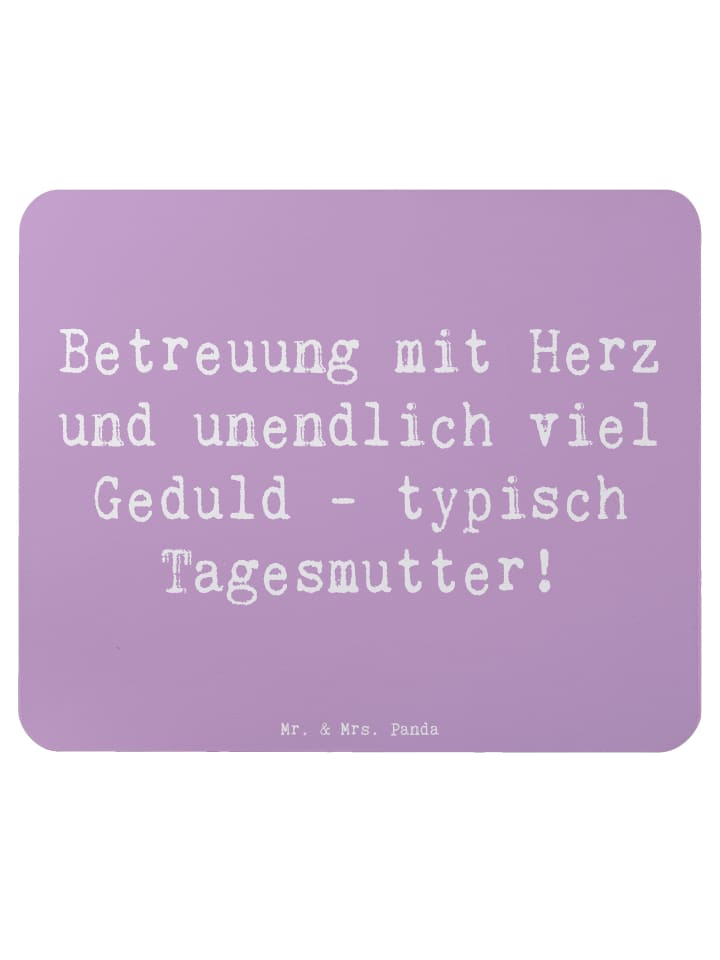 Mouse-Pad Spruch Tagesmutter Liebe mit Spruch in Lavendeltraum