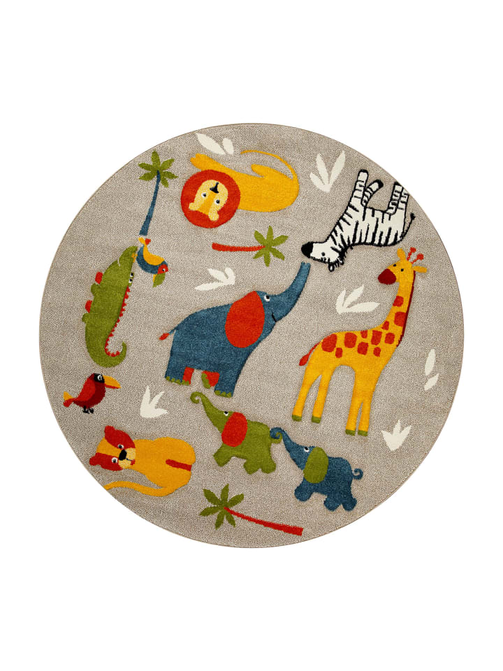 Kinderteppich Benny & Friends in bunt beige meliert