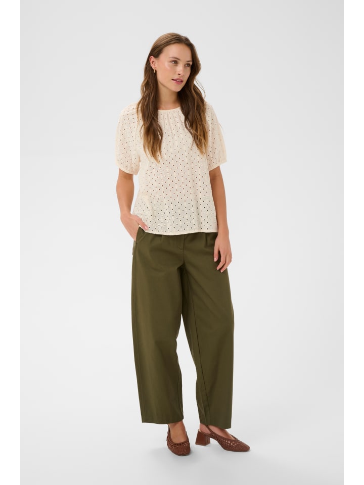 Kurzarm-Bluse RafaelleSZ Lockere Passform in Pearled Ivory