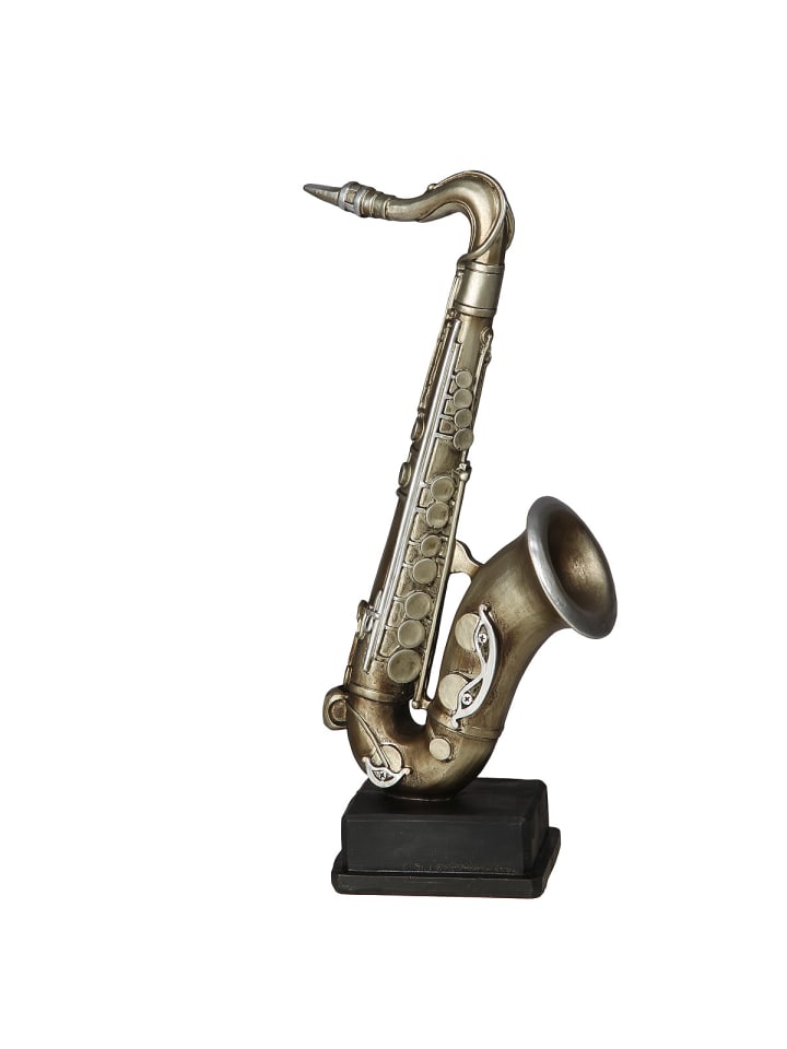Saxophon Figur in Antiksilber - M