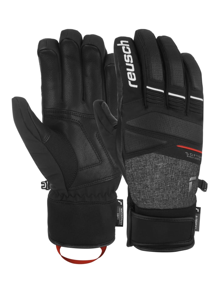 Fingerhandschuhe Thunder R-TEX® XT in 7680 blck/blck melang/fire red