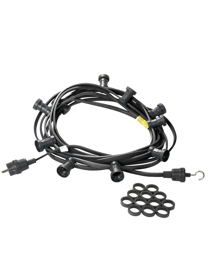Garten Party Lichterkette Illu für Außen 30x E27 Fassung 20m schwarz