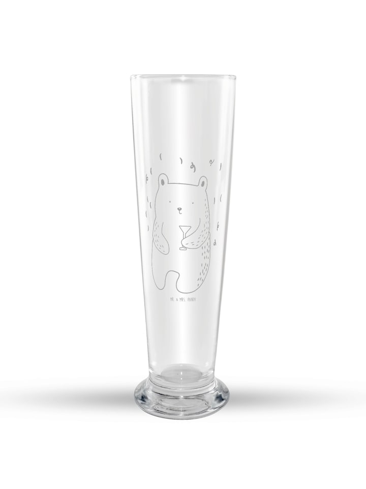 Bierglas Bär Party ohne Spruch in Transparent
